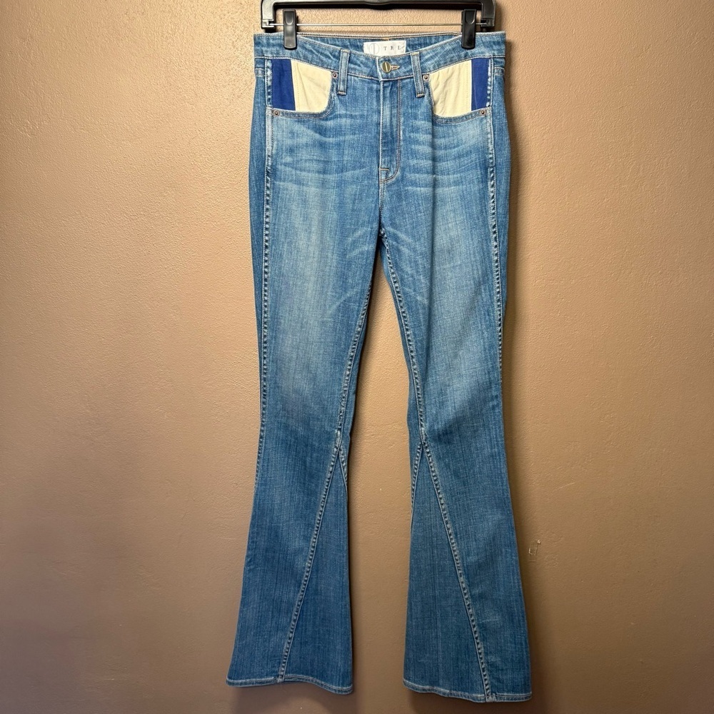 Tre By Natalie Ratabesi The Cher Wide-leg Jeans Flare Indigo Size 30 Streetwear - Picture 2 of 15
